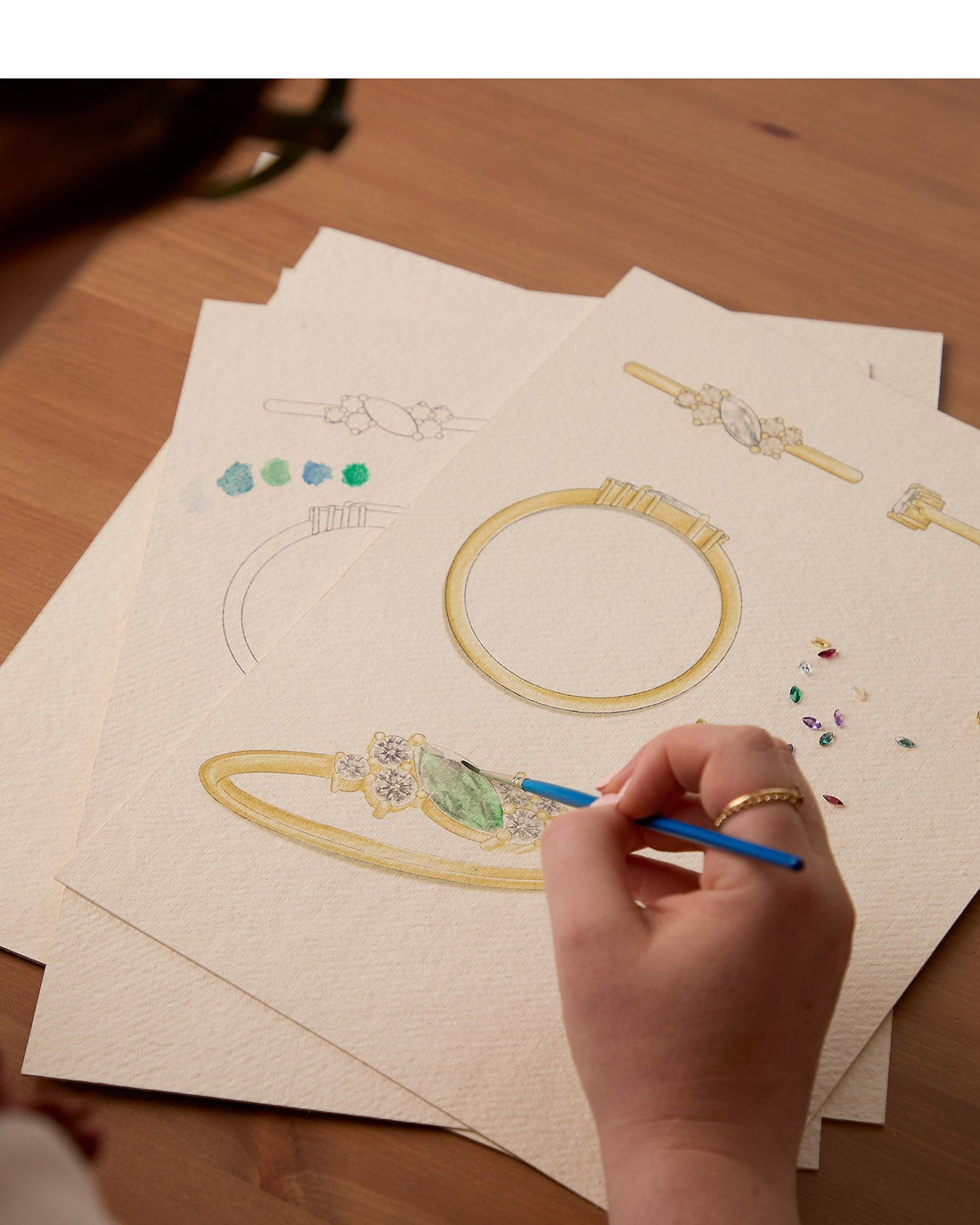 From Sketch to Stack: The Birthstone Milestone Ring