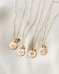 Solid Gold Flora Birthstone Necklace