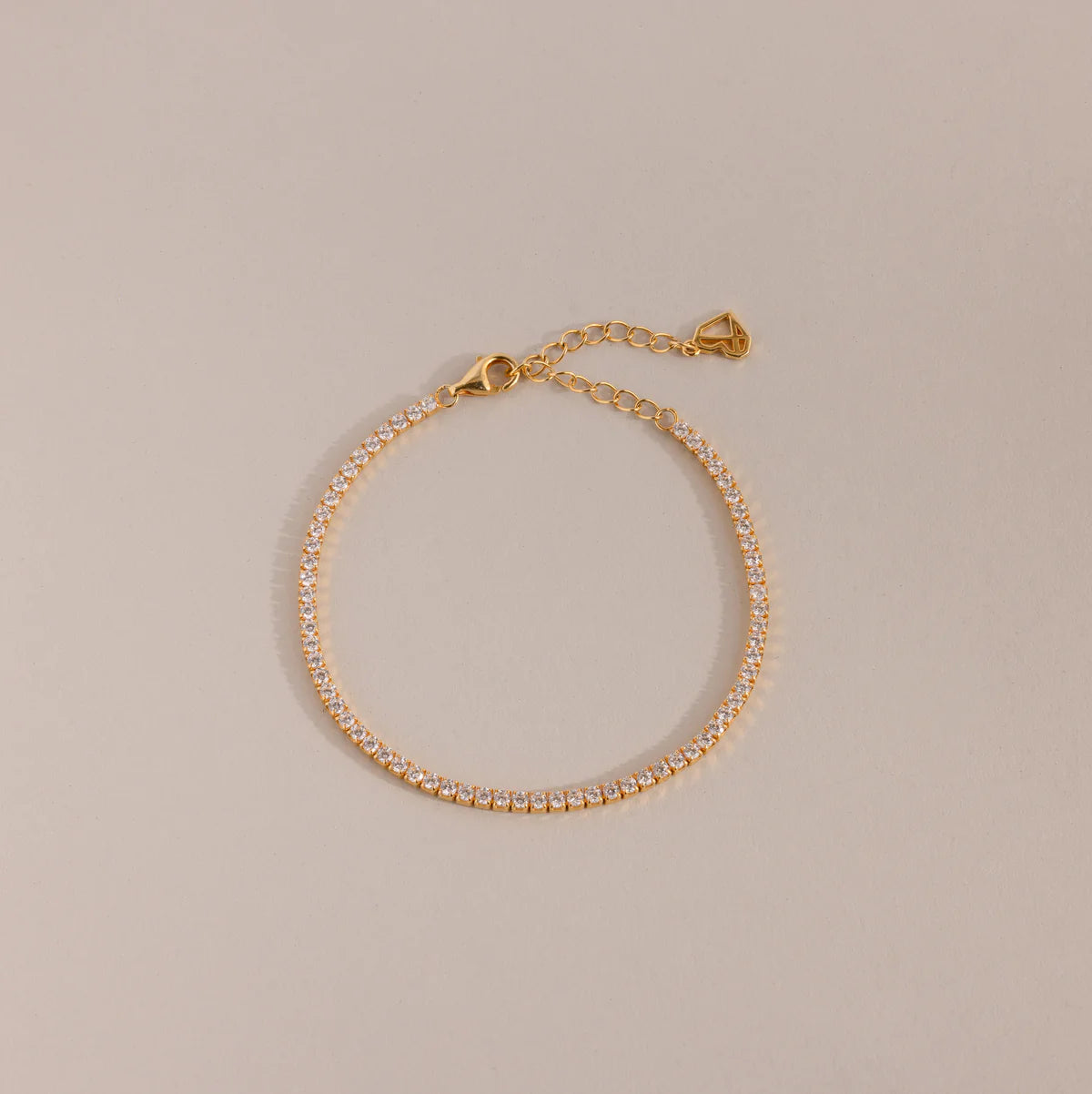 Classic Diamond Tennis Bracelet Silver 18K Gold Plated