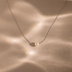 Tiny Pearl Dot Necklace Silver 18K Gold Plated