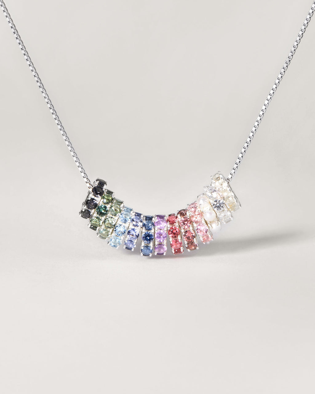 Aura Birthstone Bead Necklace