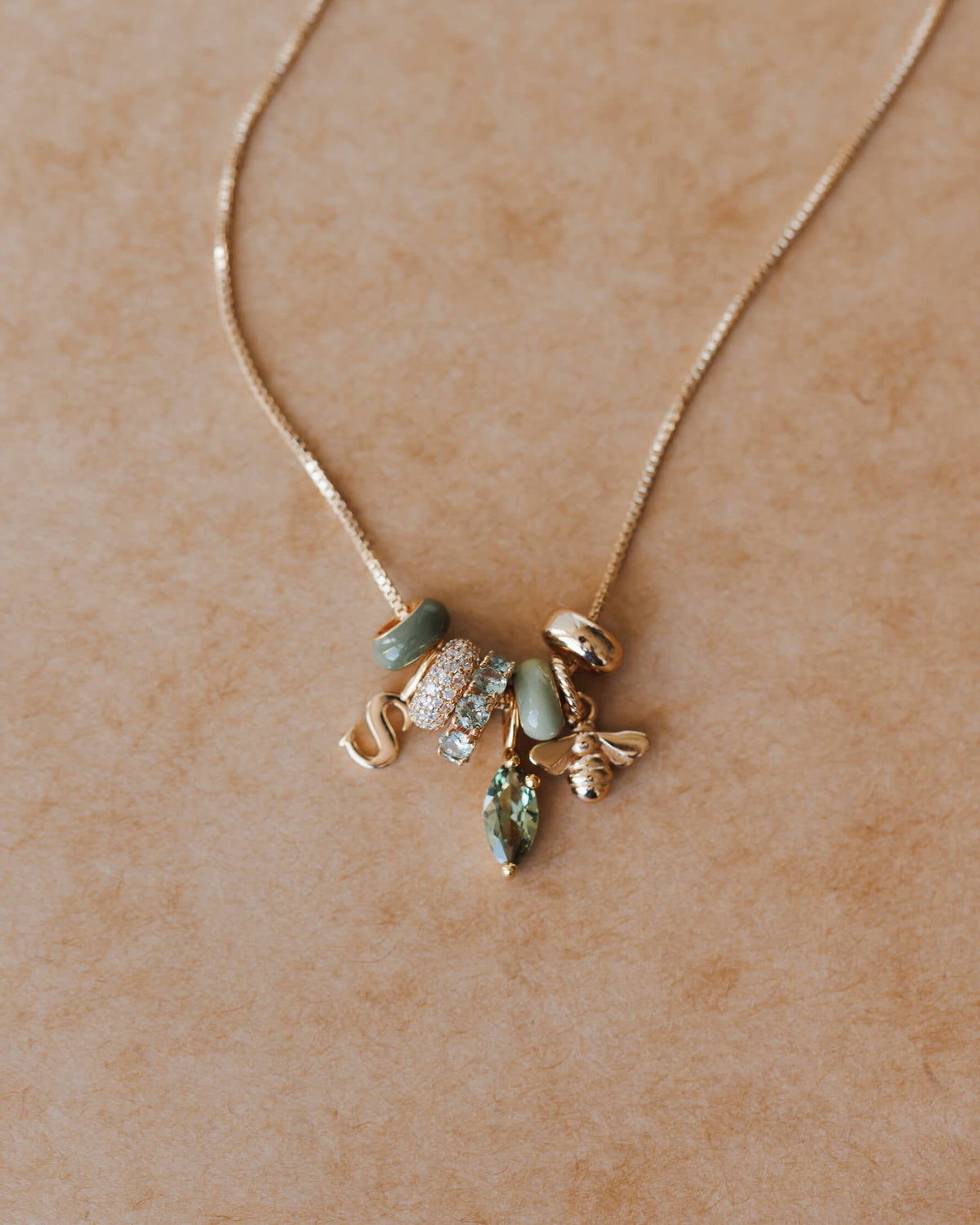 14k Serif Initial Pendant