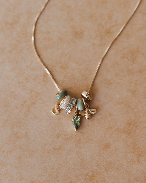 14k Serif Initial Pendant