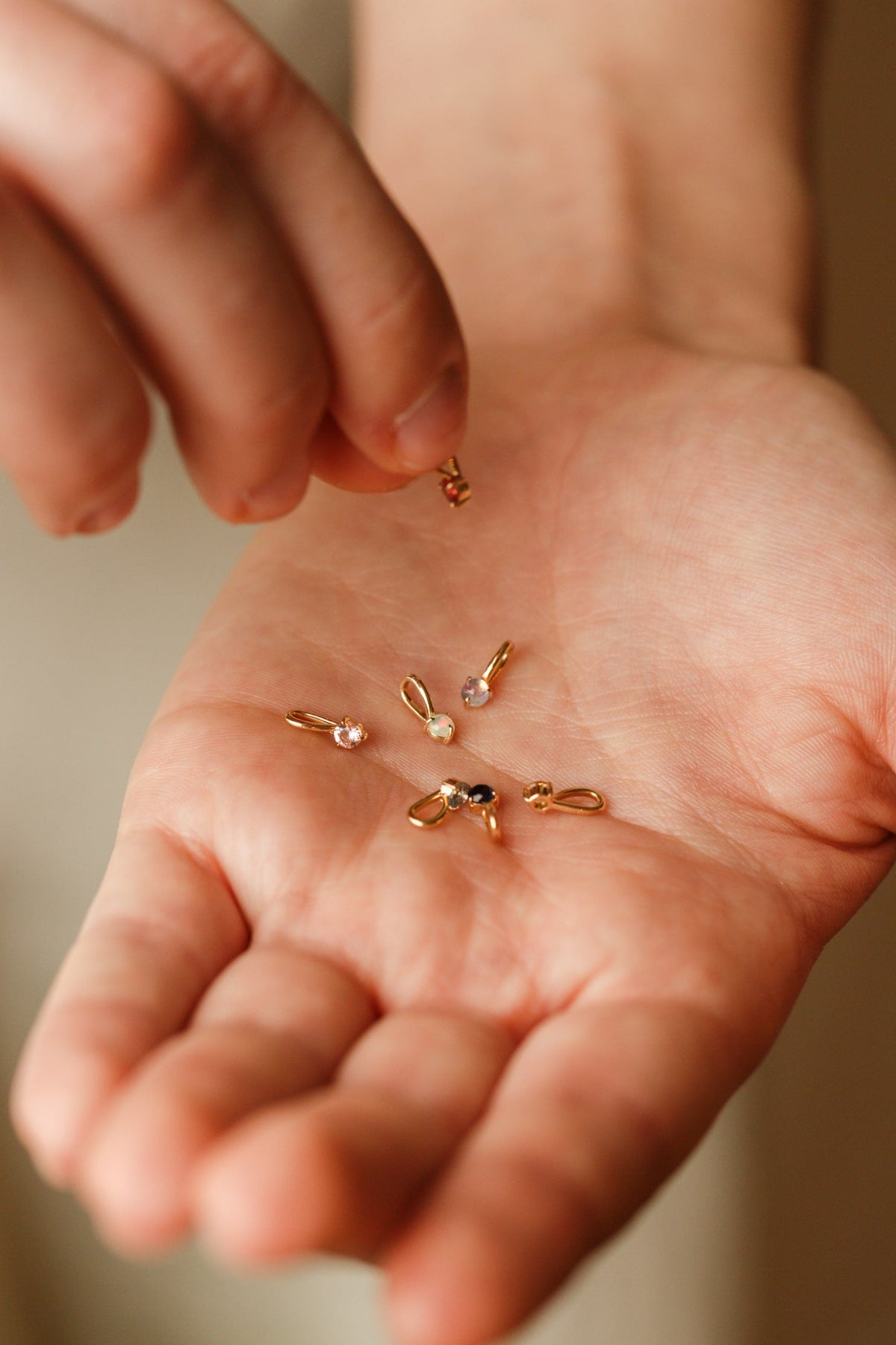 Solid Gold Flora Birthstone Necklace