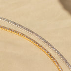 Classic Diamond Tennis Bracelet Silver 18K Gold Plated