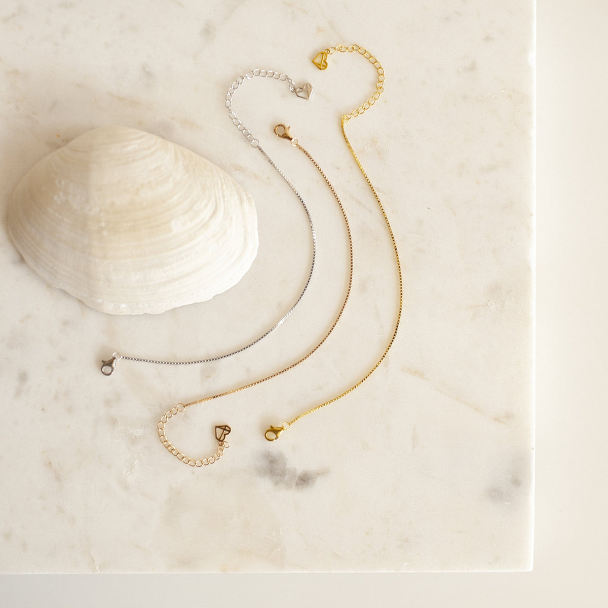 Essential Bracelet Chains Silver 18K Gold Plated