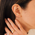 Baroque Pearl Earrings Set Silver 18K Gold Plated