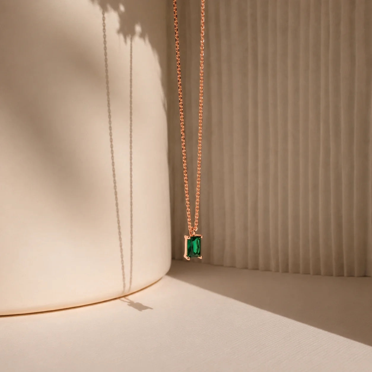 Maia Emerald Pendant Necklace