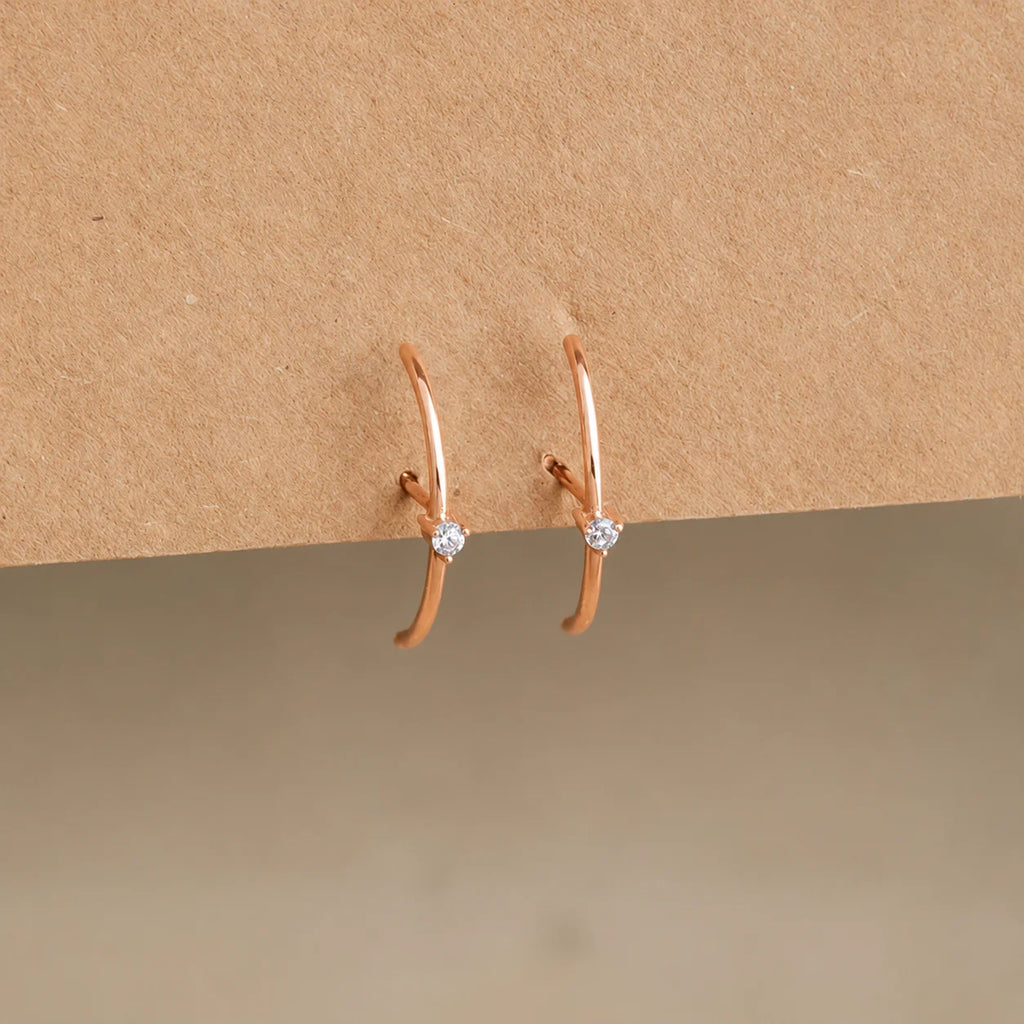 Arc Diamond Stud Earrings