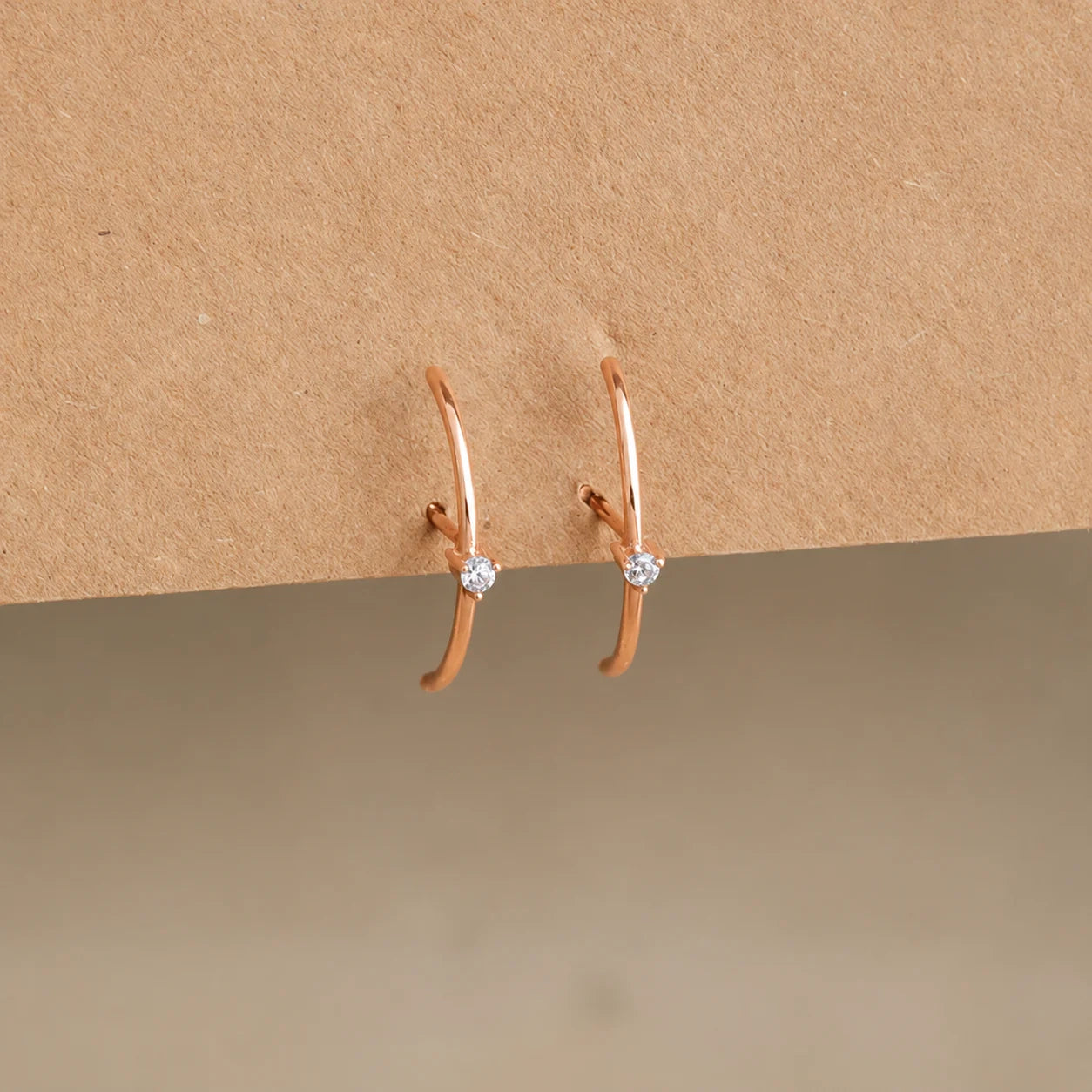 Arc Diamond Stud Earrings
