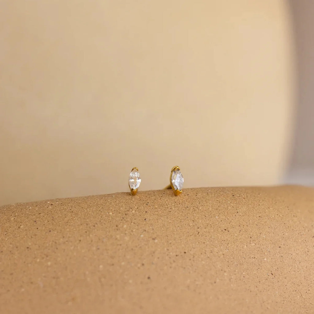 Marquise Glow Birthstone Studs