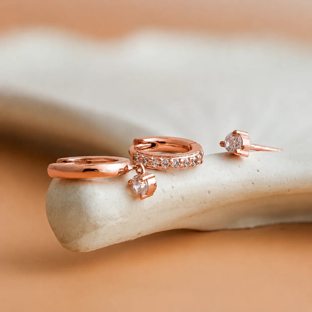 Classic Diamond Earrings Set