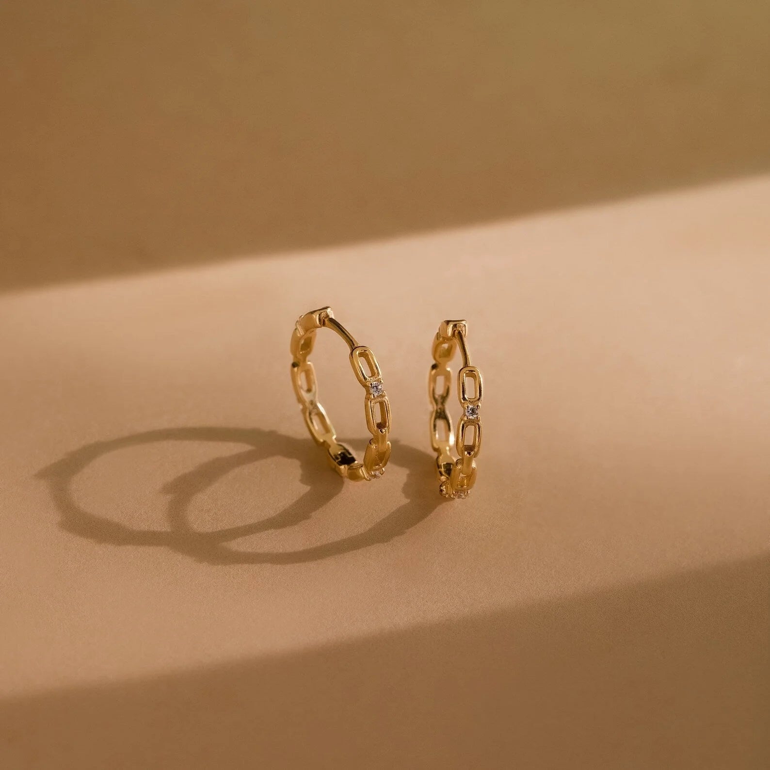 Diamond Link Hoops