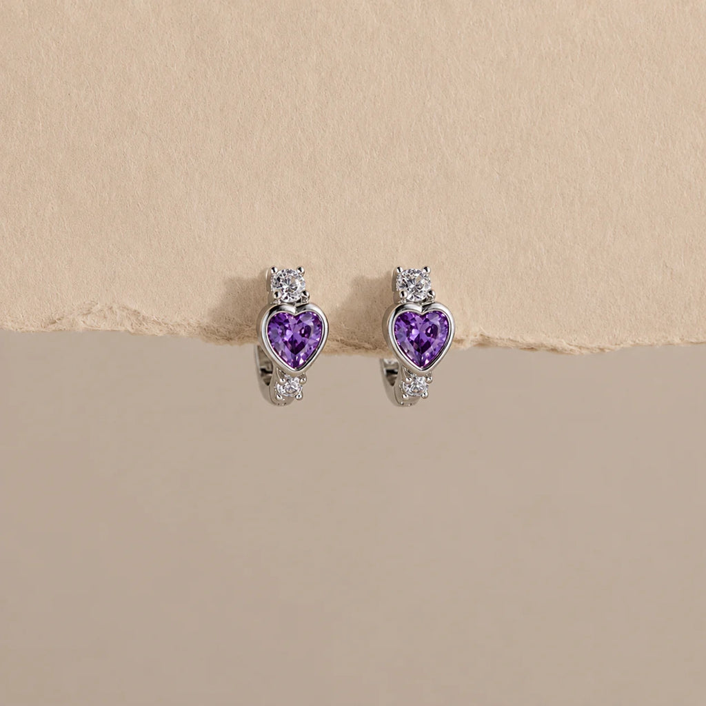 Luna Amethyst Hoops