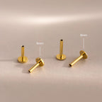 Flatback Posts Silver 18K Gold Plated