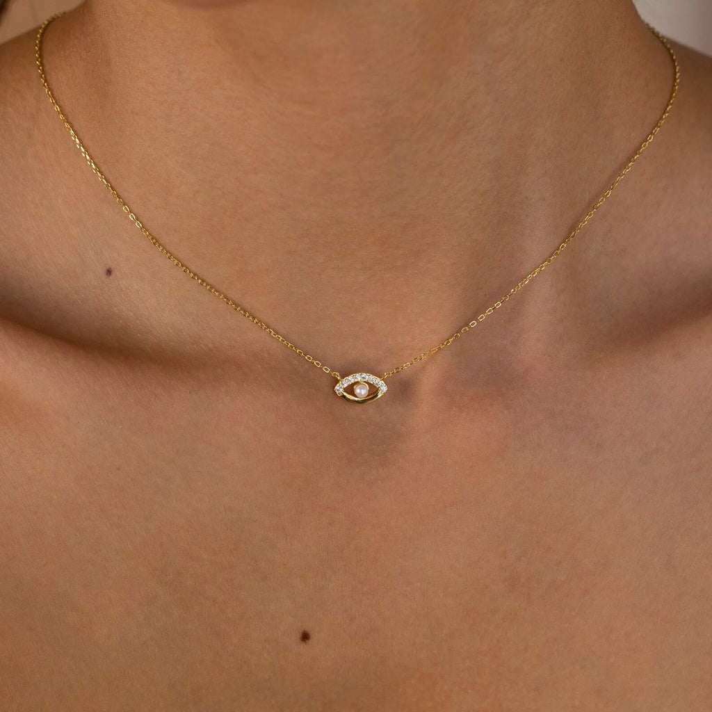 Guardian's Blessing: Evil Eye Diamond Necklace