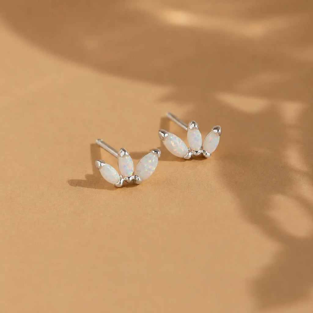 Opal Marquise Studs