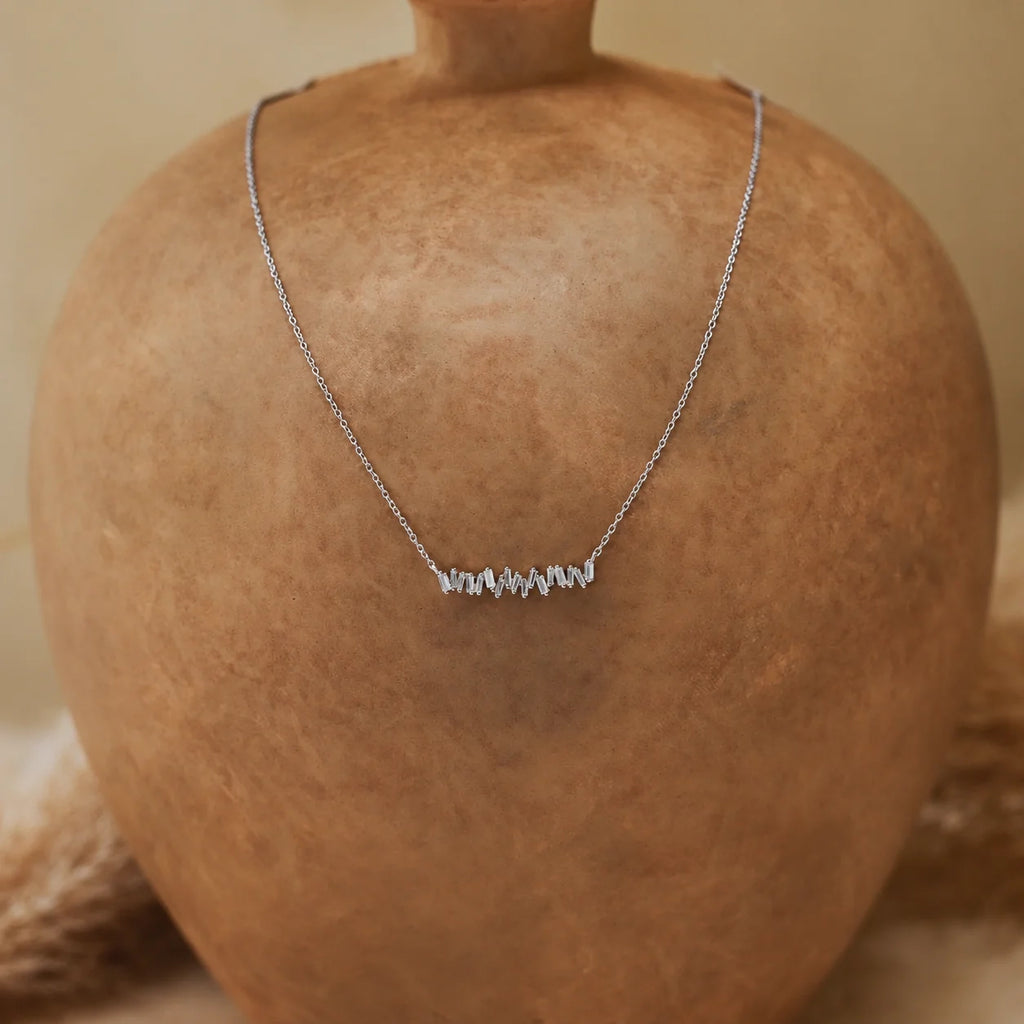 Bethany Baguette Bar Necklace