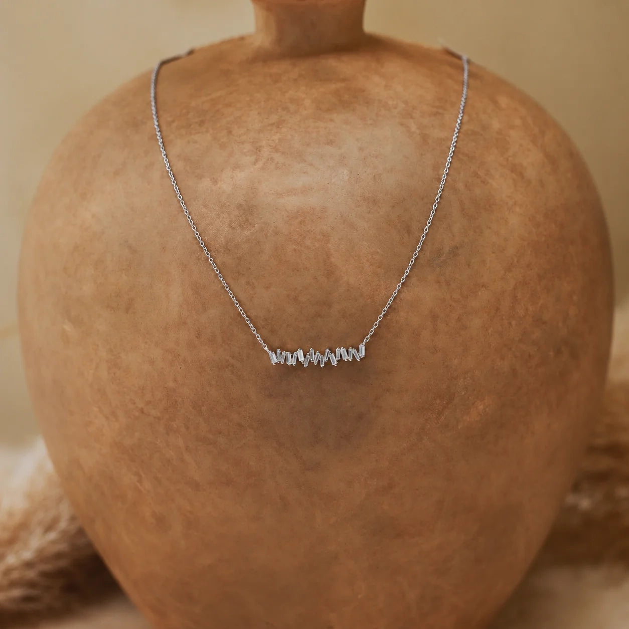 Bethany Baguette Bar Necklace