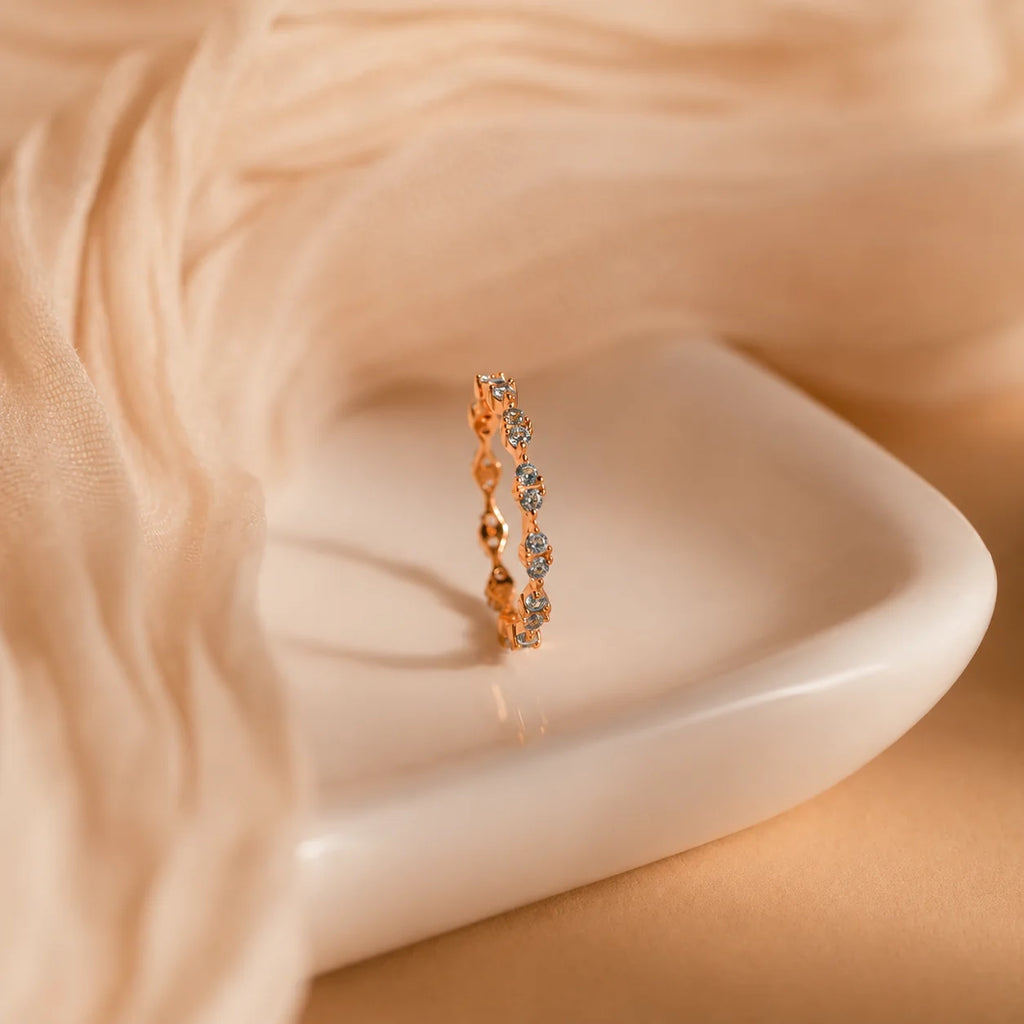 Eternal Serenity: Aquamarine Eternity Ring