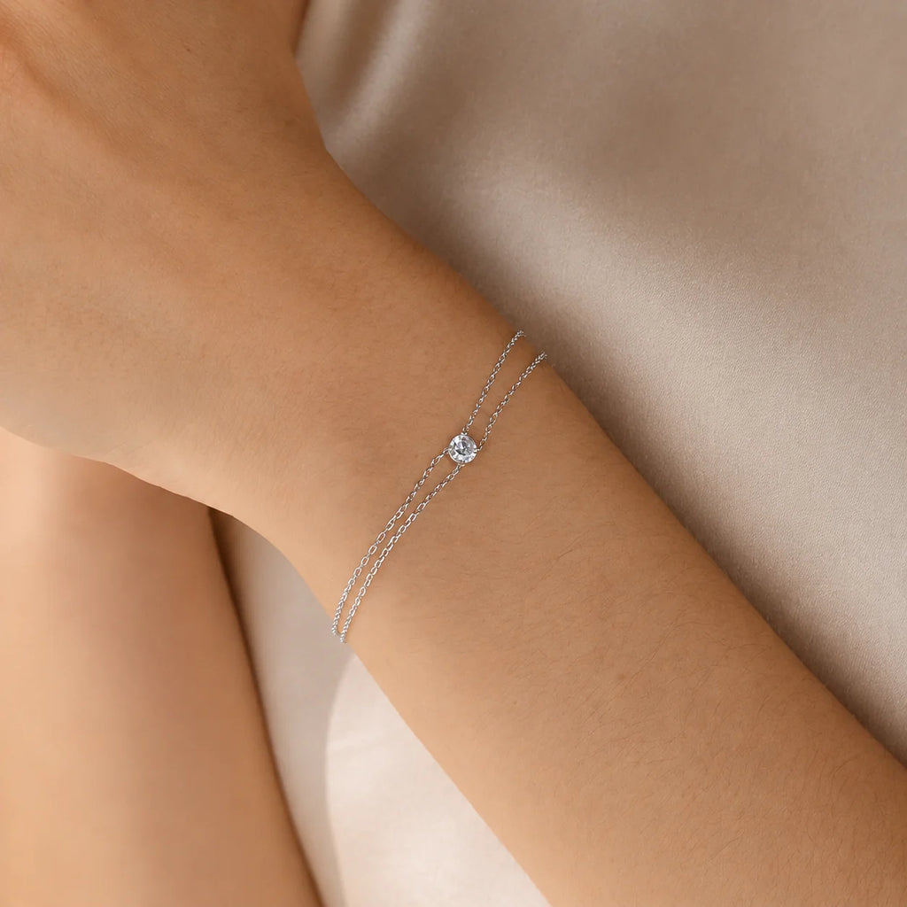 Double Chain Diamond Bracelet