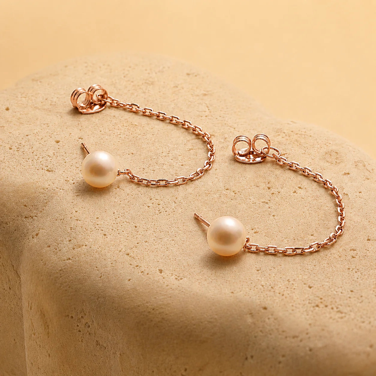 Pearl Chain Studs
