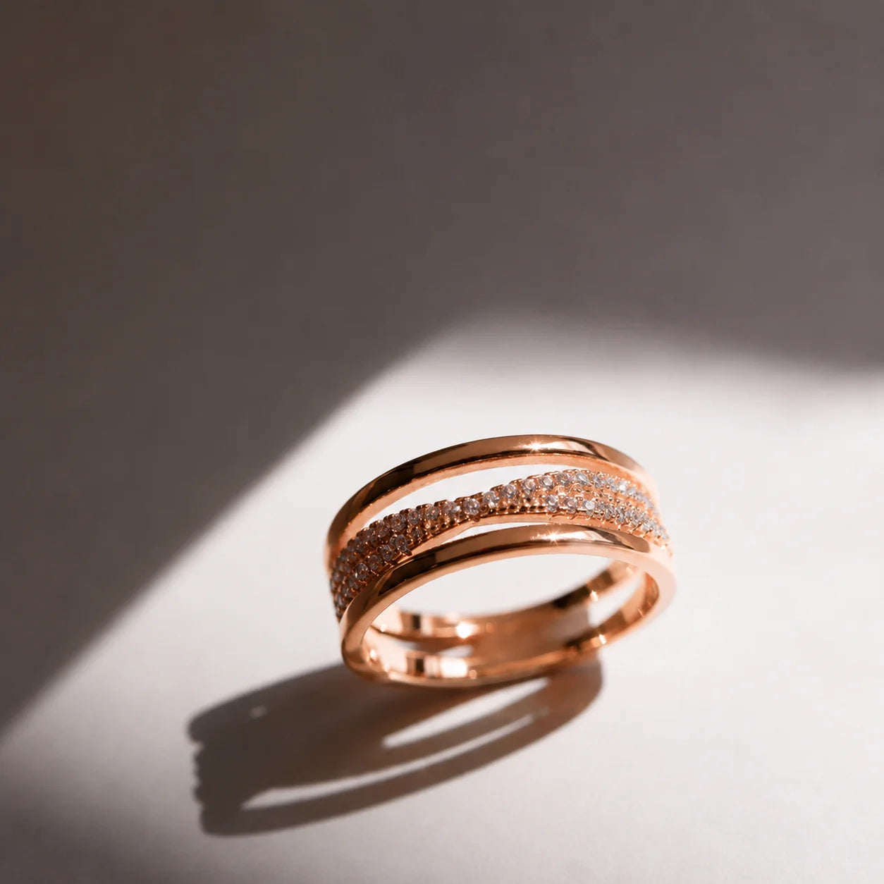 Elegant Sparkle: Amani Twist Ring