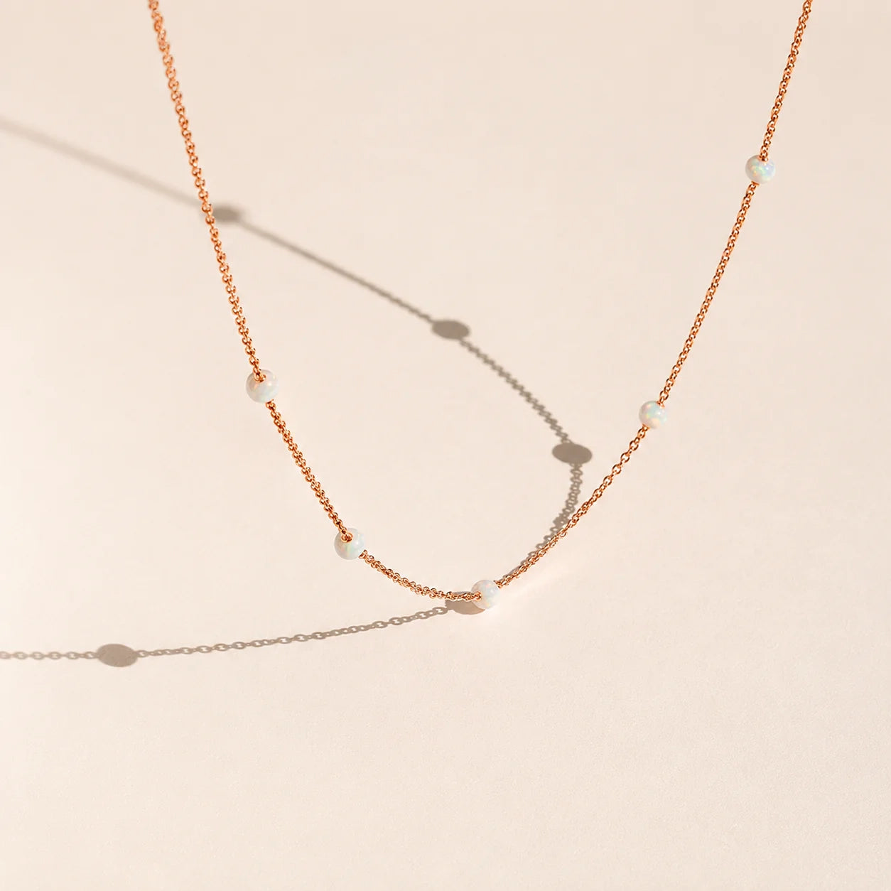 Opal Station Necklace