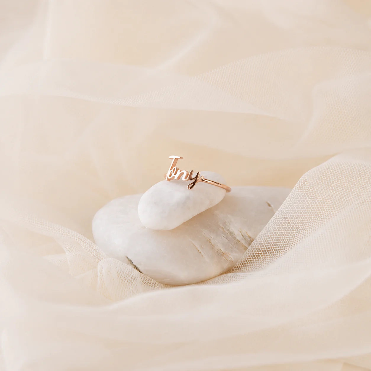 Grace Script Name Ring