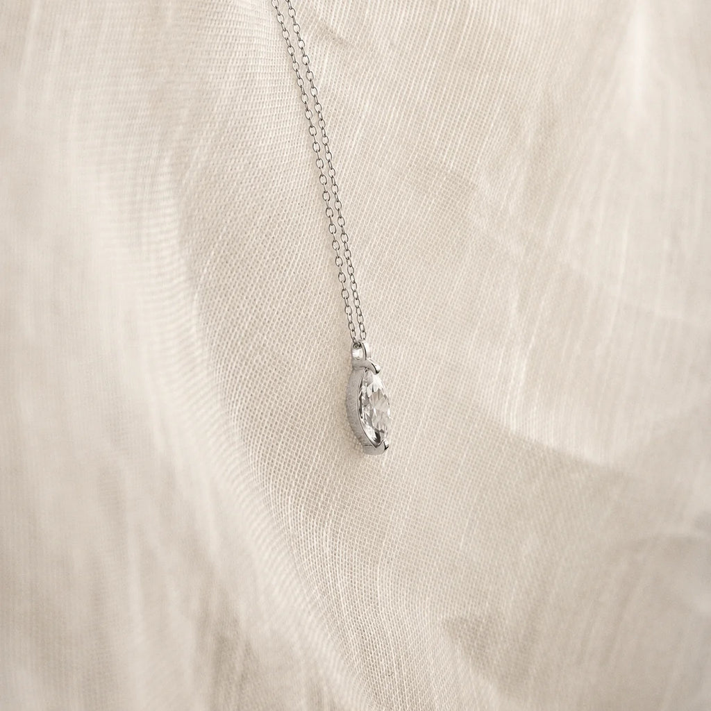 Elegant Romance: Athens Marquise Diamond Necklace