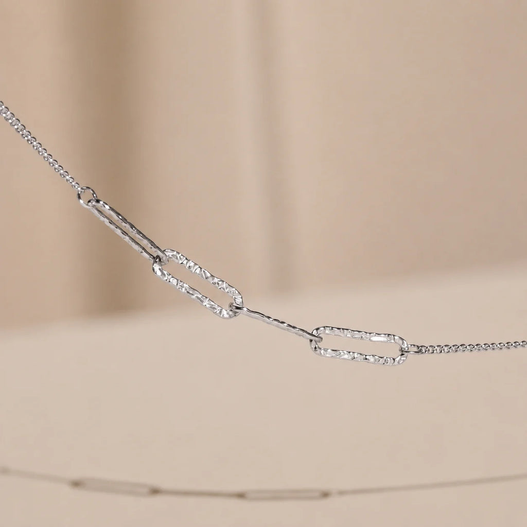 Textured Paperclip Necklace