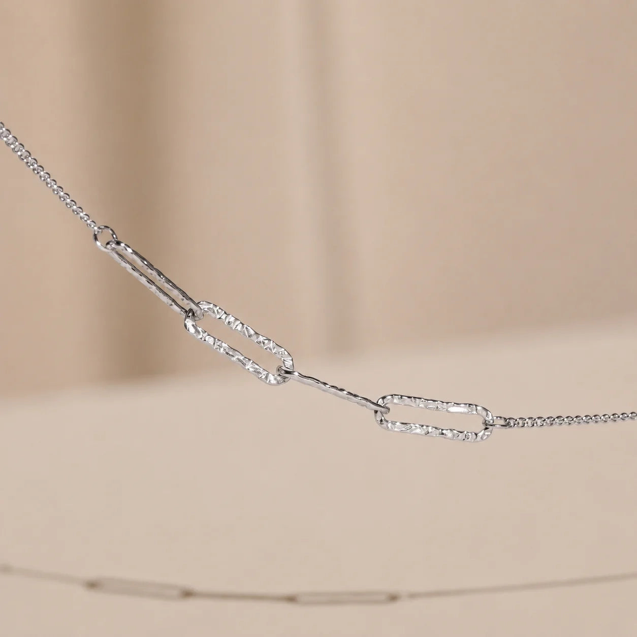 Textured Paperclip Necklace