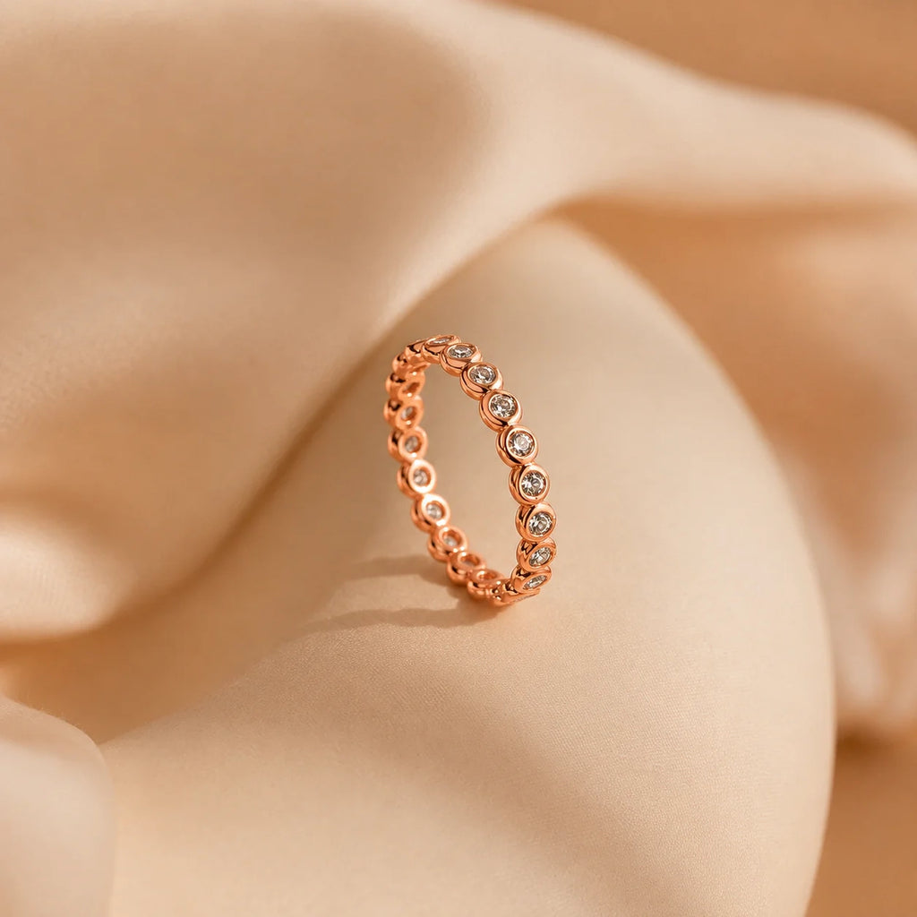 Eternal Love: Diamond Bezel Tennis Ring