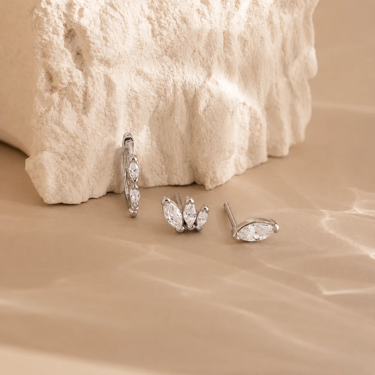 Marquise Diamond Earrings Set