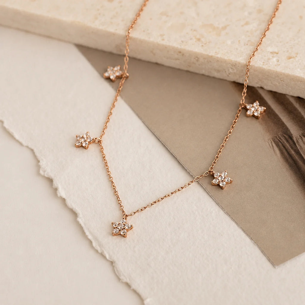 Nanala Diamond Flower Necklace