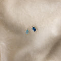 Pear & Baguette Birthstone Charm Set Silver 18K Gold Plated