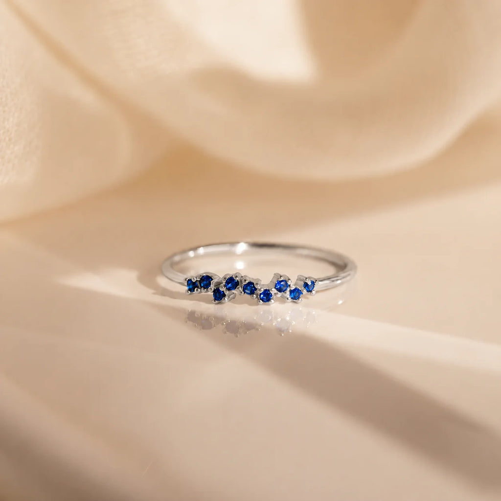 Sparkling Simplicity: The Tiny Cluster Birthstone Ring