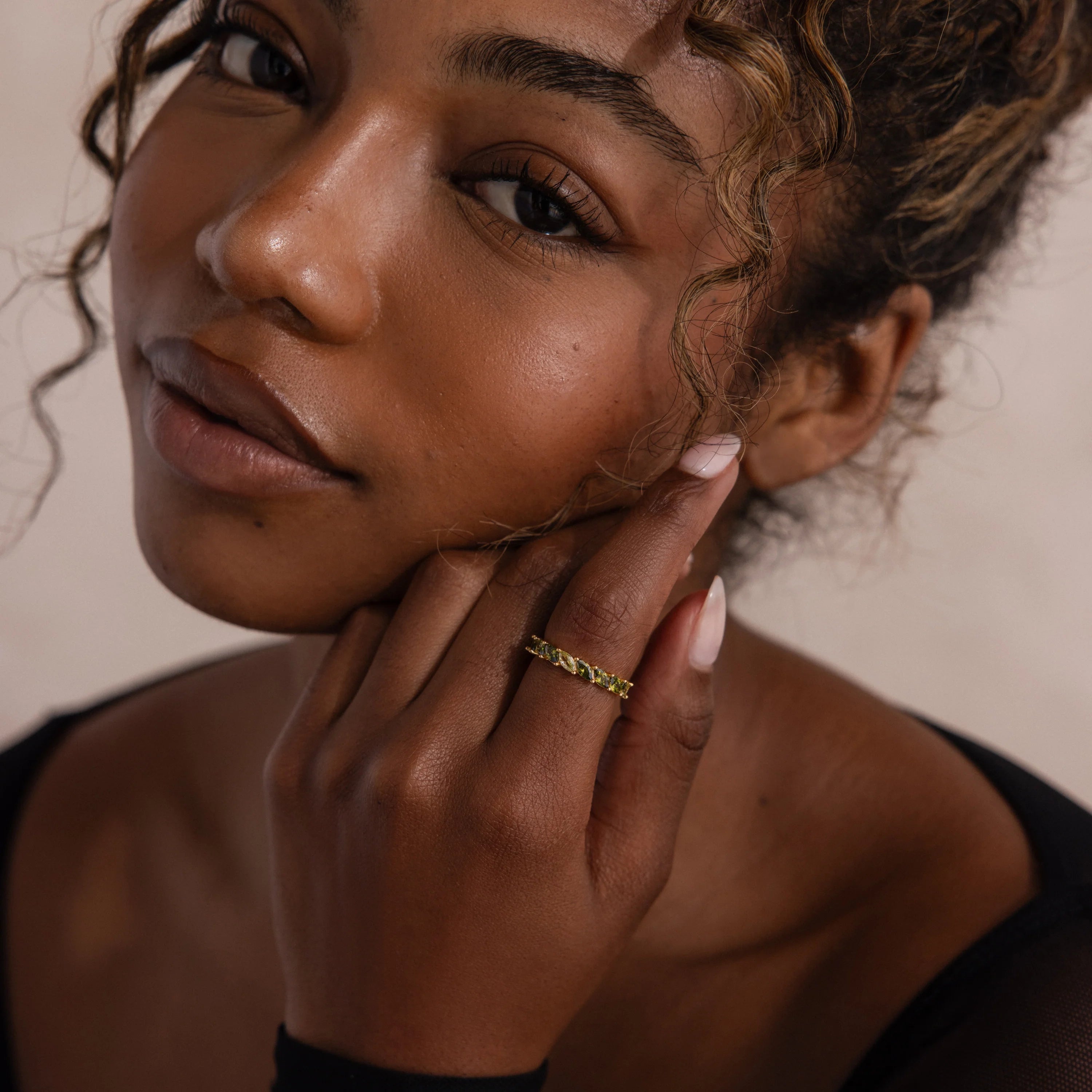 Marquise Ombre Ring Silver 18K Gold Plated