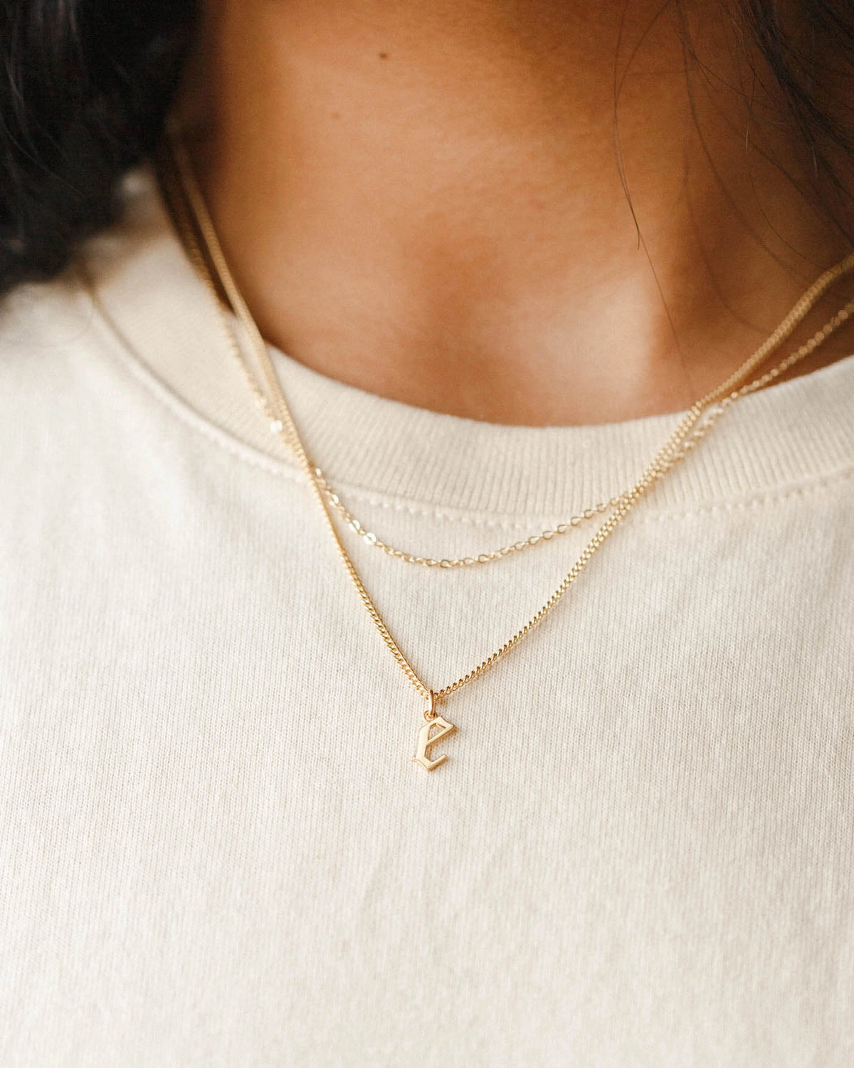 Gothic Initial Pendant