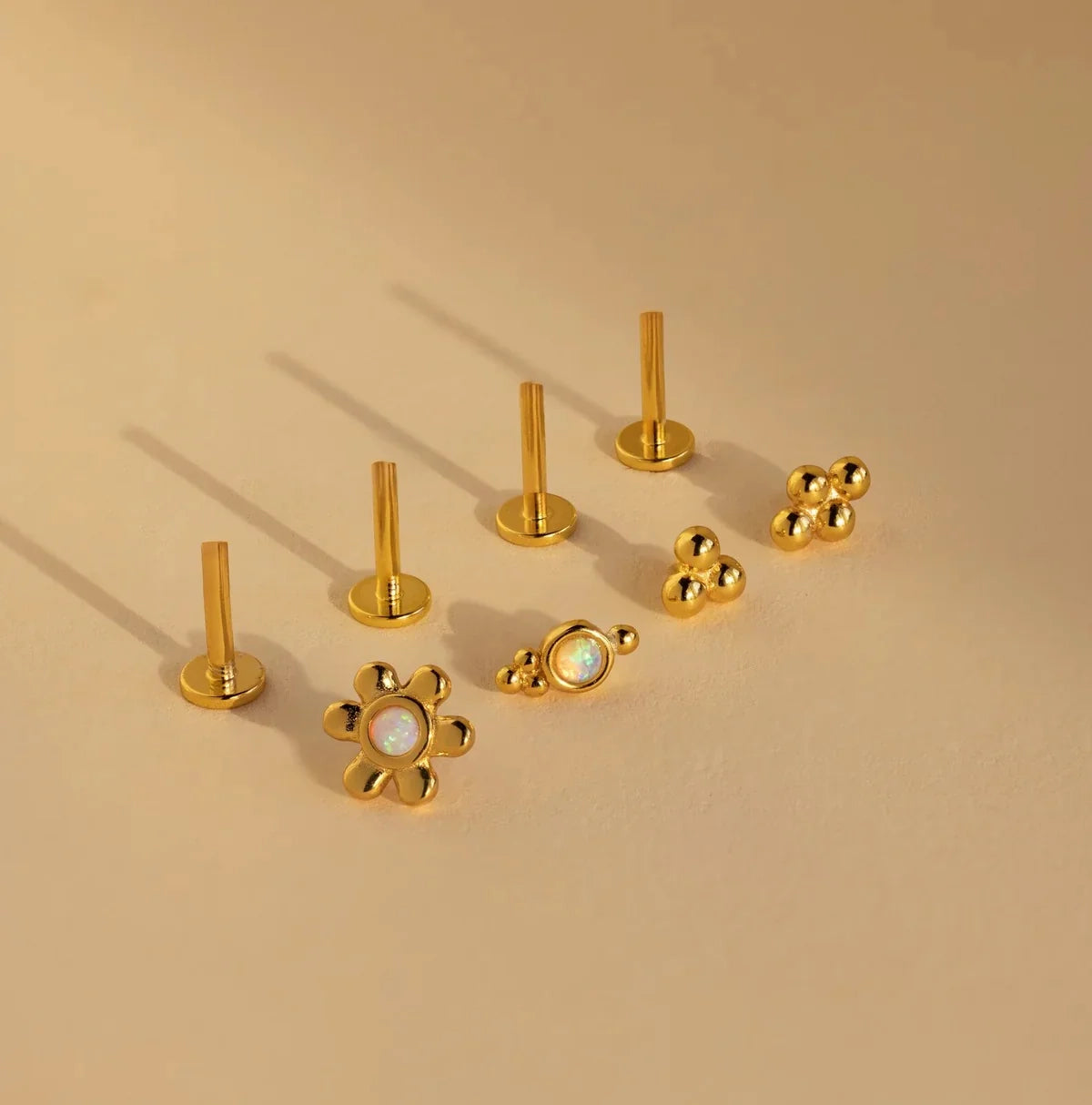Luminous Opal Starburst Studs