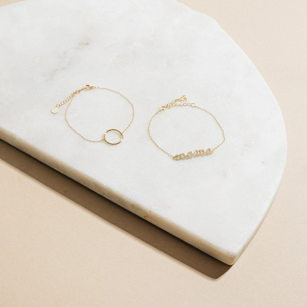 Mama Script Bracelet