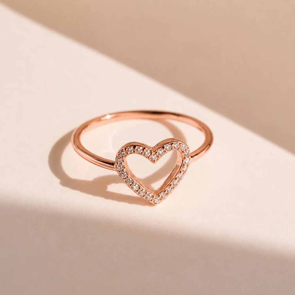 Eternal Love: Aphrodite Pave Heart Ring