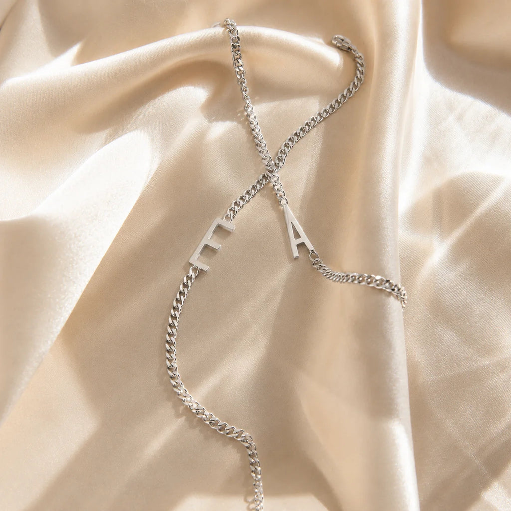 Curb Chain Letter Bracelet