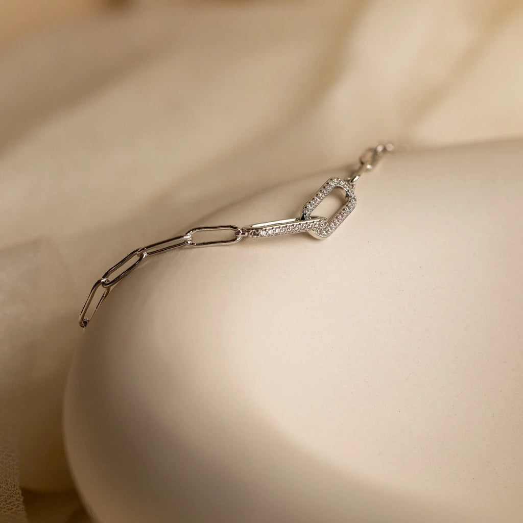 Pave Link Chain Bracelet
