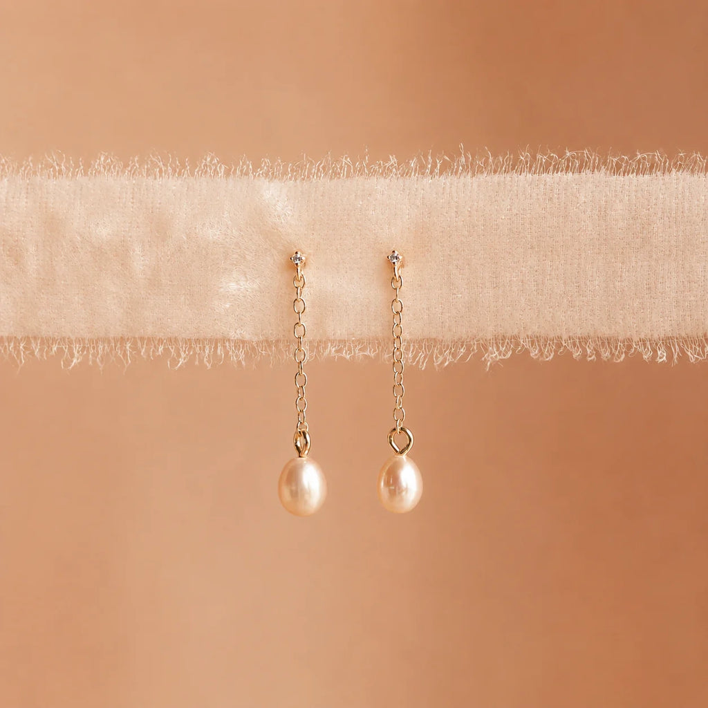 Isha Pink Pearl Earrings