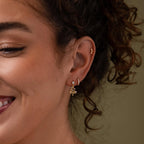 Diamond Christmas Tree Studs Silver 18K Gold Plated