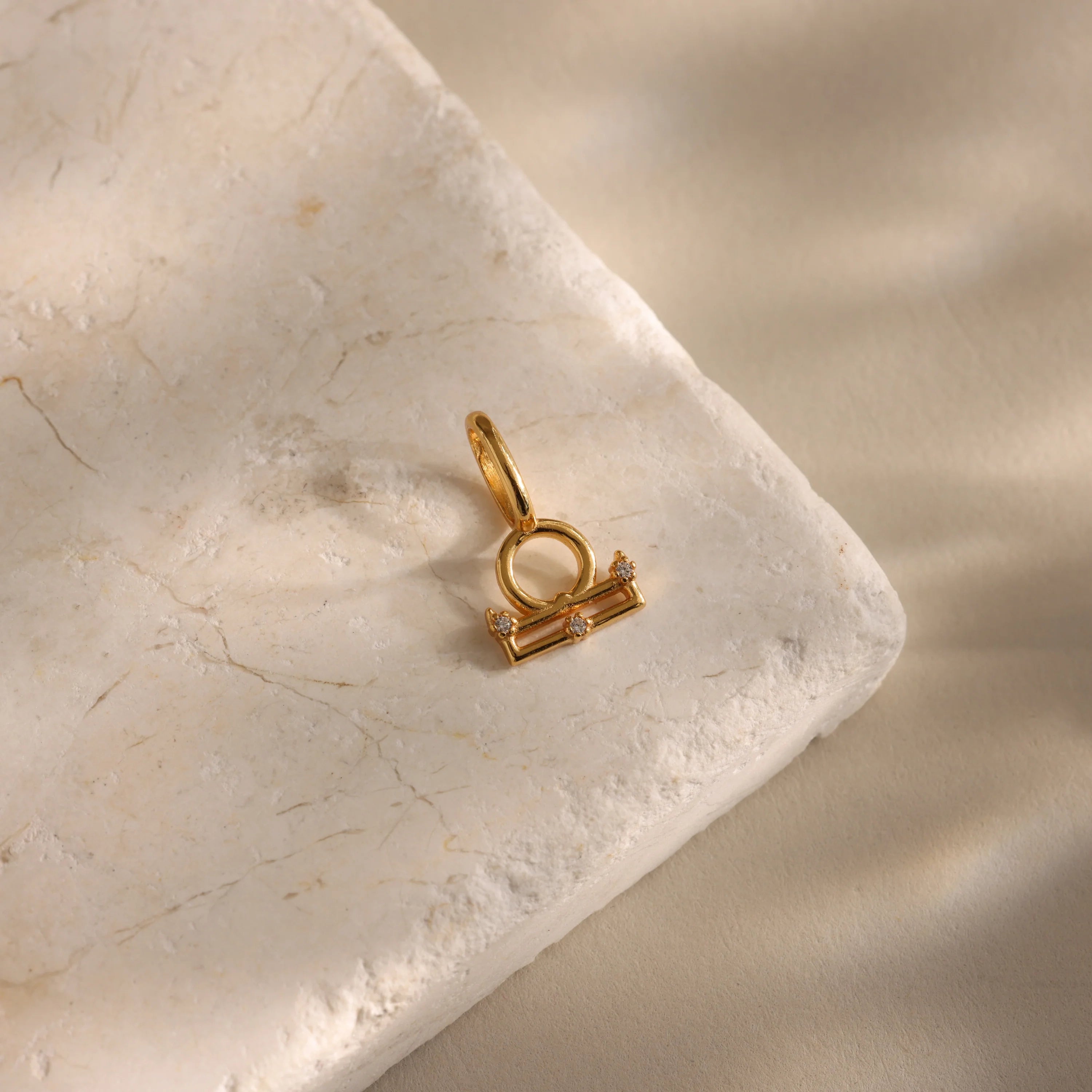Zodiac Charm Silver 18K Gold Plated