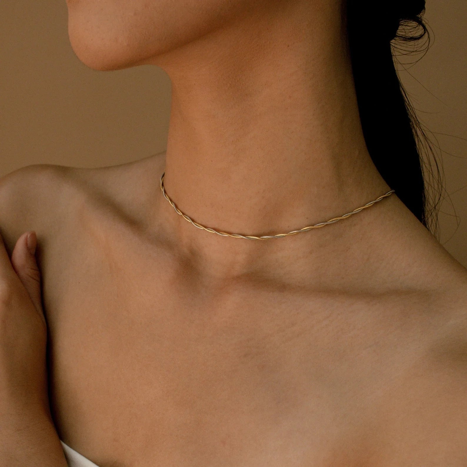 Alice Thin Snake Chain Silver 18K Gold Plated