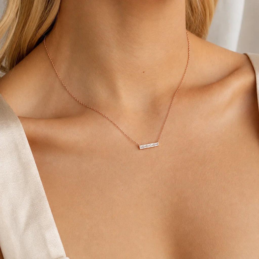 Diamond Bar Necklace