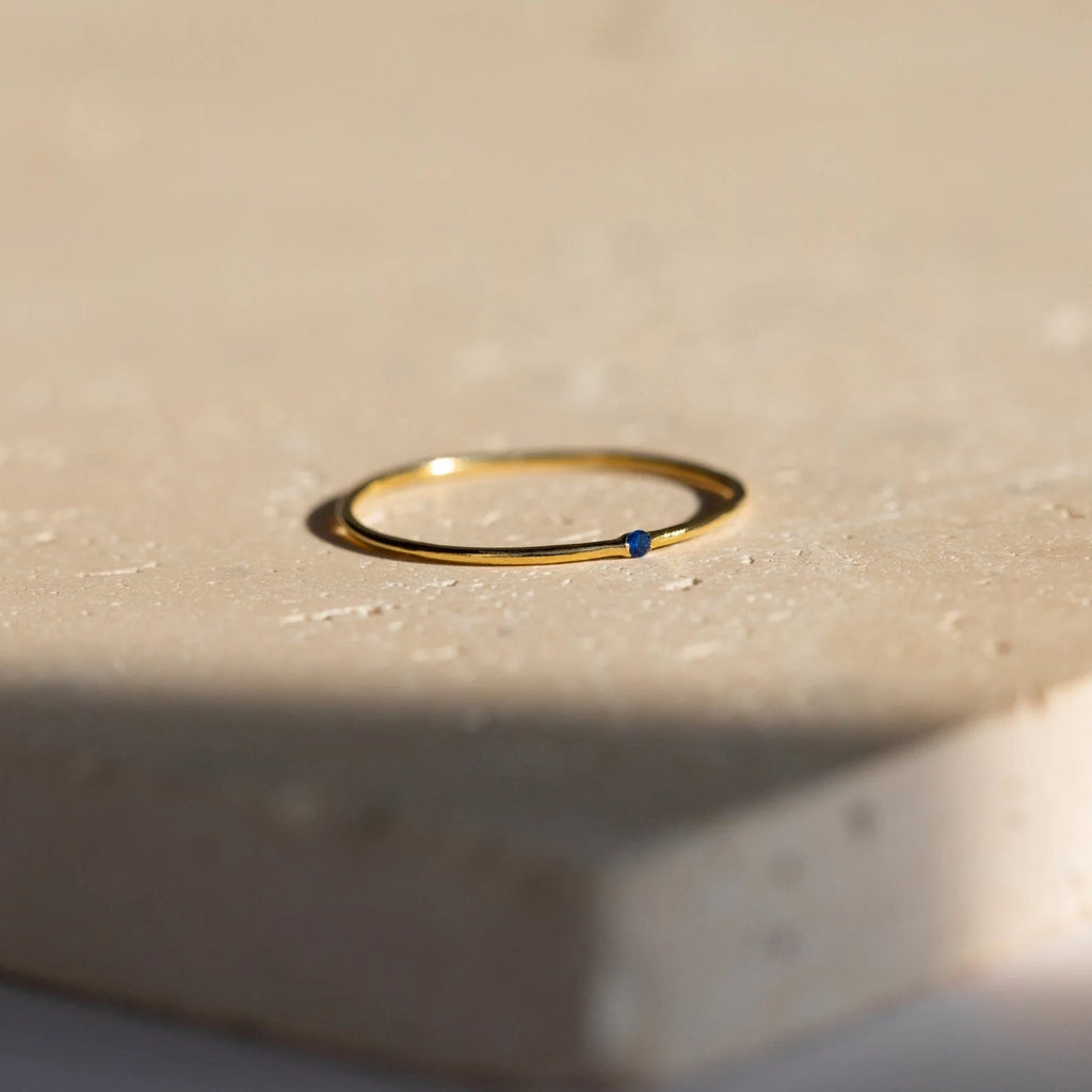 The Thin Mini Birthstone Ring